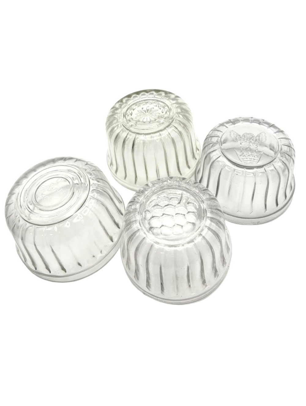 Vintage Kerr Hazel Atlas Clear Glass Custard Jam Dishes